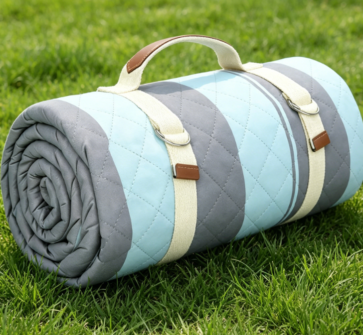 Foldable Picnic Blanket With Carry Strap