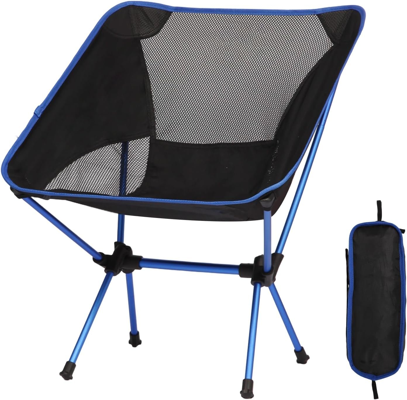 Ultralight, Breathable Mesh Folding Chair (Blue/Black)