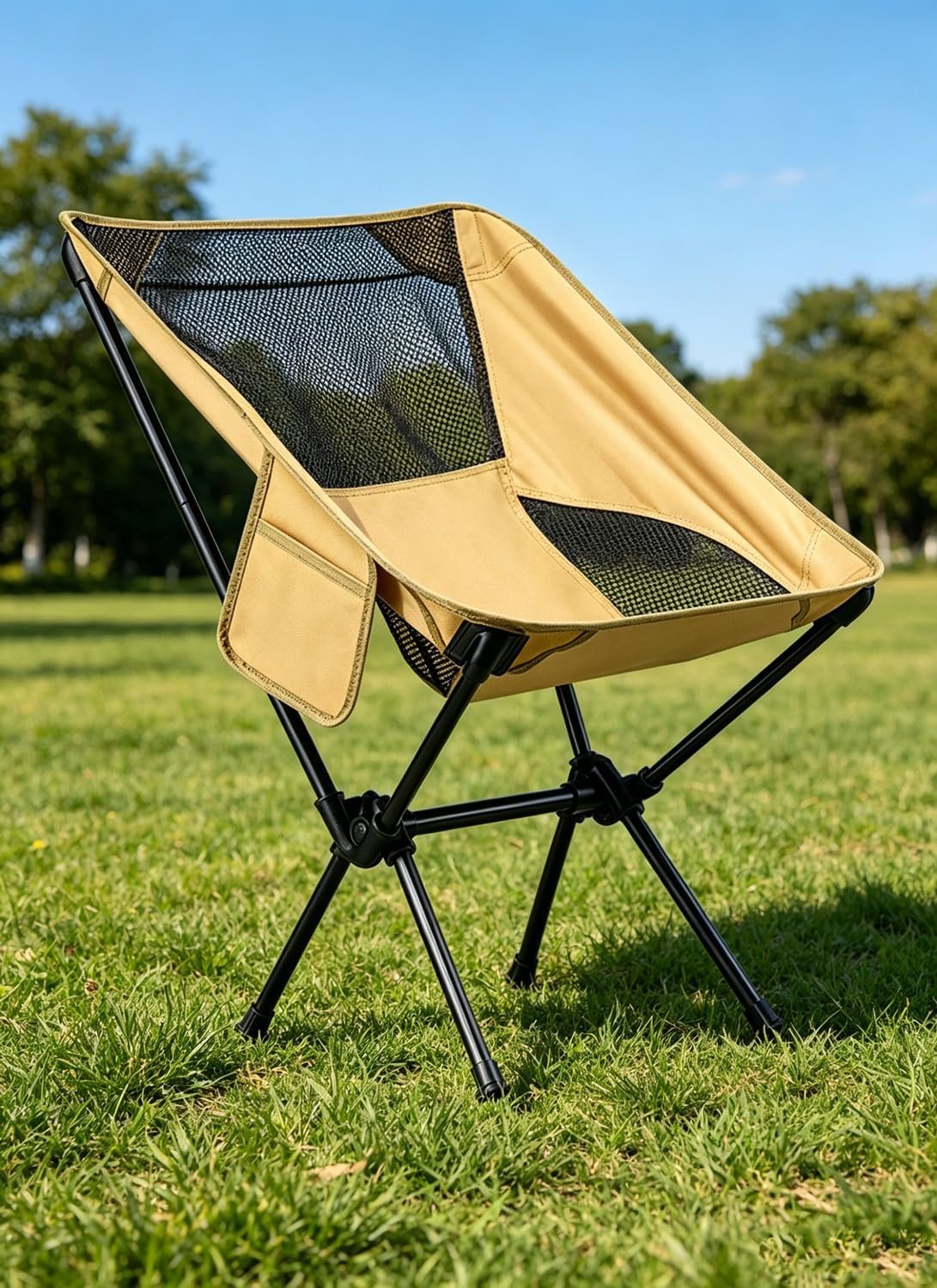 Portable Folding Mesh Camping Chair For Leisure - Image 2